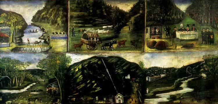 Niko Pirosmanashvili Six-Scene Panel oil painting picture